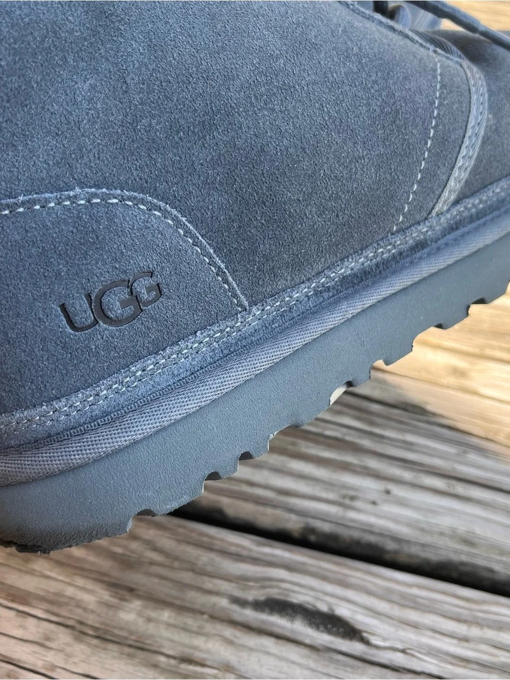 UGG Neumel Men's Suede Chukka Boots Stormy Seas Blue Grey Size 10 S/N 3236